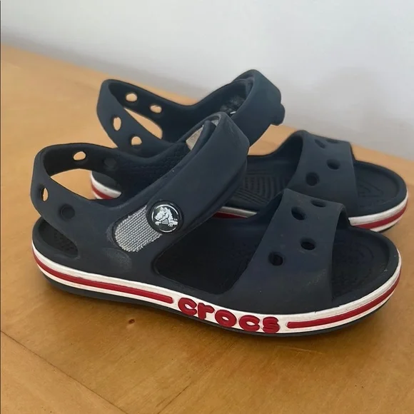 CROCS Kids' Navy and Red Sandals - Picture 1 of 2